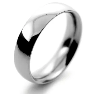 Court Profile Wedding Rings - Platinum 